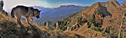 59 Dori in attenta discesa dal Pizzo Badile con vista sul dirimpettaio Monte Secco